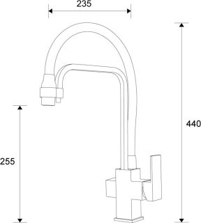 Смеситель для кухни ZORG Zorg Sanitary ZR 341-8 YF
